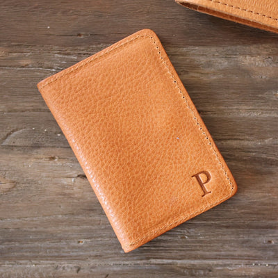 Picture of small men's leather wallet, personalised men's wallet, personalised leather wallet, wallet for teenage boys