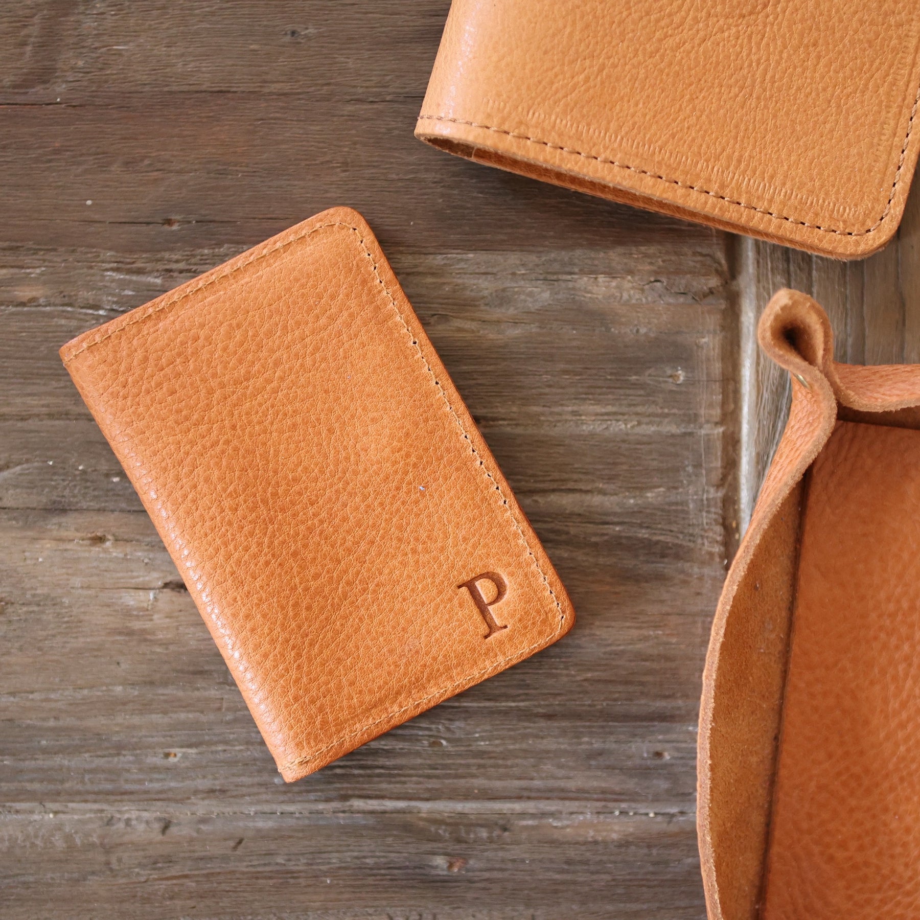 Tan Color Wallet Personalised Tan Leather Wallet | Pedal & Brass